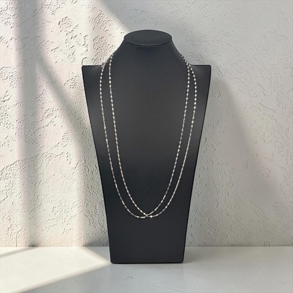 Milor Italy 950 Sterling Silver VERY LONG Mariner Chain Necklace 2mm 60”